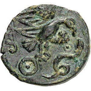 Carnutes. Bronze à l'aigle et au serpent, classe III ND (première moitié du Ier siècle avant J.-C.).