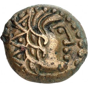 Carnutes. Bronze à l'aigle, à l'aiglon et au serpent, classe VI ND (première moitié du Ier siècle avant J.-C.).