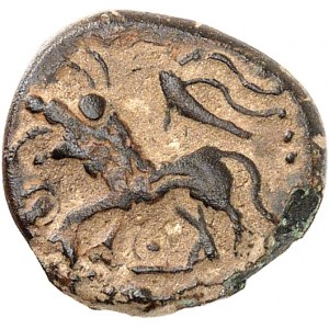 Carnutes. Bronze COIIAT au lion à gauche ND (seconde moitié du Ier siècle avant J.-C.).