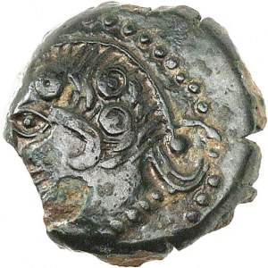 Carnutes. Bronze au cheval, au sanglier et la rouelle, CAR 18, Classe 1 ND (seconde moitié du Ier siècle avant J.-C.).