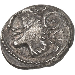 Éduens / Lingons. Quinaire aux croisettes ND (fin du IIe siècle avant J.-C.).
