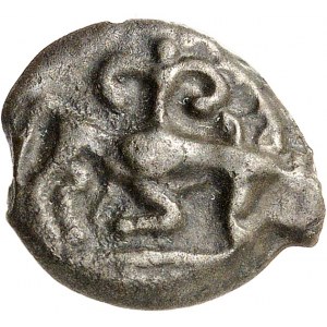 Sénons - Tricasses (?). Potin au taureau et au lys, POT 2 ND (IIe siècle avant J.-C.).