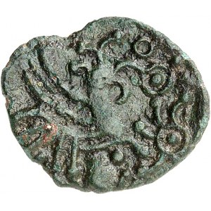 Bellovaques. Bronze au coq et à la tête humaine ND (second tiers du Ier siècle avant J.-C. et Guerre des Gaules).