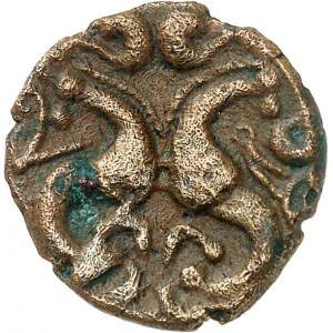 Ambiens. Bronze aux hippocampes adossés, Classe I, var. 2 ND (second tiers du Ier siècle avant J.-C. et période pré-augustéenne).