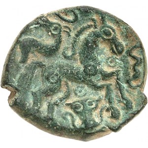Ambiens. Bronze aux sangliers affrontés, Classe II, var. 2 ND (second tiers du Ier siècle avant J.-C. et période pré-augustéenne).