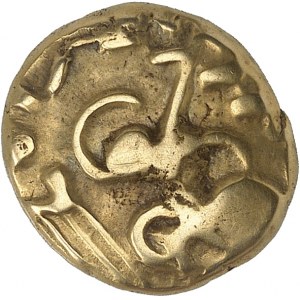 Nerviens. Statère à l'epsilon, var. 2 de style négligé ND (première moitié du Ier siècle avant J.-C. et Guerre des Gaules).