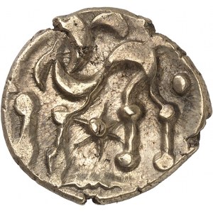 Corieltavi. Statère de South Ferriby, en électrum ND (seconde moitié du Ier siècle avant J.-C.).