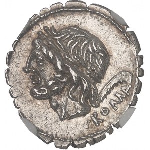 Memmia, Lucius Memmius Galerius. Denier serratus ND (106 av. J.-C.), Rome.