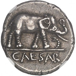 Jules César (60-44 av. J.-C.). Denier ND (49-48 av. J.-C.), Gaule ou Italie.
