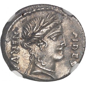 Licinia, A. Licinius Nerva. Denier ND (47 av. J.-C.), Rome.