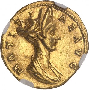 Plotine, épouse de Trajan (+123). Aureus 117-118, Rome.