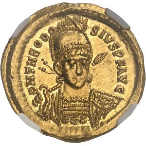 Théodose II (402-450). Solidus 408, Constantinople, 10e officine.