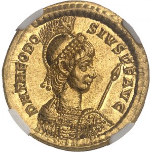 Théodose II (402-450). Solidus 415, Constantinople.
