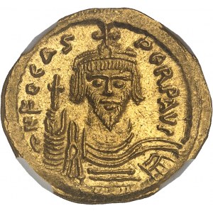 Phocas (602-610). Solidus 607-610, Constantinople, 7e officine.