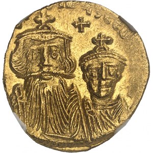 Constant II (641-668). Solidus ND (654-659), Constantinople, 6e officine.