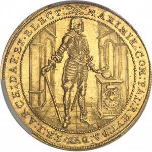 Bavière, Maximilien Ier, duc puis prince-électeur (1597-1651). 5 ducats, nouvelles fortifications de Munich, avec date dans la légende 1640, Munich.