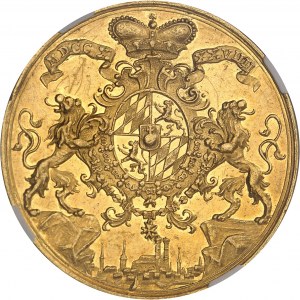 Bavière, Charles-Albert (1726-1745). Médaille d’Or au module de 10 ducats, par F. Schega 1739, Munich.
