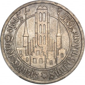 Dantzig (ville libre de). 5 florins (5 gulden) 1927, Berlin.