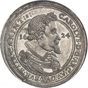 Ordre Teutonique, Charles d’Autriche (1618-1624). Thaler 1624, Nuremberg.