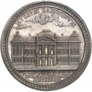 Saxe, Frédéric-Auguste III, prince-électeur (1763-1806). Médaille, le Palais japonais de Dresde, par C. J. Krüger le Jeune 1786, Dresde.