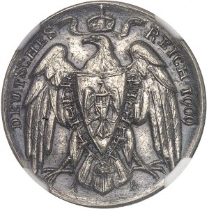 Empire allemand, Guillaume II (1888-1918). Essai de 25 pfennig en cupro-nickel, Flan bruni mat (PROOF MATTE) 1909, A, Berlin.