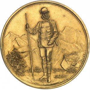 François-Joseph Ier (1848-1916). Médaille d’Or, concours de Tir fédéral de Graz, par H. Jauner, Frappe spéciale (SP) 1889, Vienne.