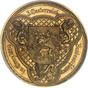 François-Joseph Ier (1848-1916). Médaille d’Or, concours de Tir fédéral de Graz, par H. Jauner, Frappe spéciale (SP) 1889, Vienne.