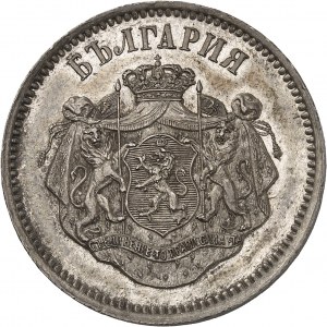 Alexandre I (1879-1886). Essai de 10 santim en argent 1880 OM, Oeschger, Mesdach & Cie.