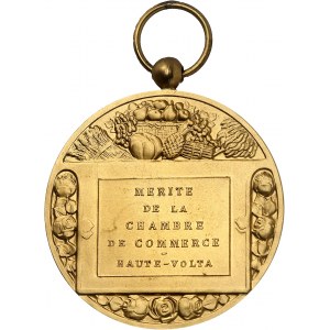 IIIe République (1870-1940). Médaille du mérite de la Chambre de commerce de Haute-Volta, par F. Rasumny ND, Paris.