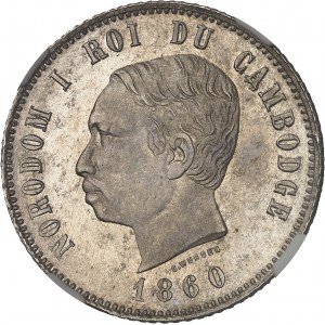 Norodom Ier (1860-1904). 4 francs, frappe postérieure 1860 [c.1875], Bruxelles (Würden) [puis Phnom Penh].