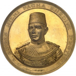 Abbas II Hilmi, khédive (1892-1914). Médaille, concours de commerce de Suez, par Stefano Johnson ND (c.1895), Milan (Johnson).