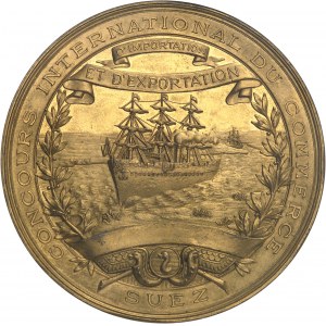 Abbas II Hilmi, khédive (1892-1914). Médaille, concours de commerce de Suez, par Stefano Johnson ND (c.1895), Milan (Johnson).