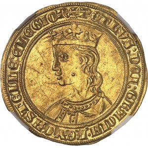 Pierre Ier de Castille (1350-1369). Double (dobla) de 35 maravédis ND, S, Séville.