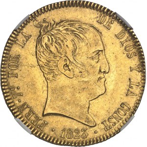Ferdinand VII (1808-1833). 320 réales 1823 SR, M, Madrid.