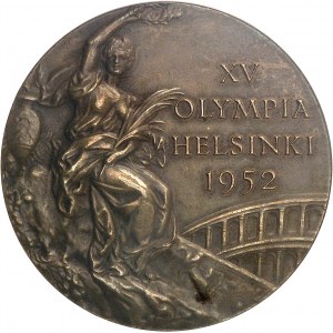 République. Médaille de bronze, XVe Jeux Olympiques d’Helsinki, par Giuseppe Cassoli 1952.