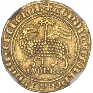 Louis X (1314-1316). Agnel d’or ND (1315).