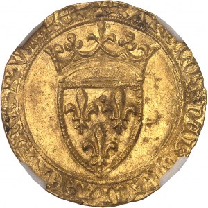 Charles VI (1380-1422). Écu d’or à la couronne, 2e émission ND (1388-1389).