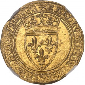 Charles VI (1380-1422). Écu d’or à la couronne, 2e émission ND (1388-1389).