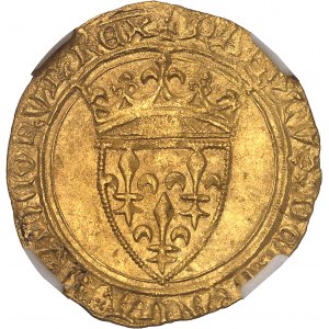 Charles VI (1380-1422). Écu d’or à la couronne, 3e émission ND (1389-1394), Angers.