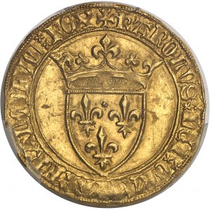 Charles VI (1380-1422). Écu d’or à la couronne, 3e émission ND (1389-1394), Dijon.