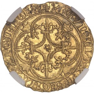 Charles VI (1380-1422). Écu d’or à la couronne, 4e émission ND (1394-1411), Saint-Lô.