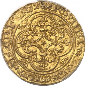 Charles VI (1380-1422). Écu d’or à la couronne, 4e émission ND (1394-1411), Saint-Pourçain.