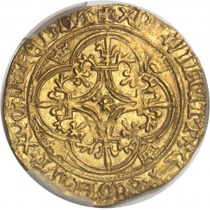 Charles VI (1380-1422). Écu d’or à la couronne, 5e émission ND (1411-1418), Saint-Lô.