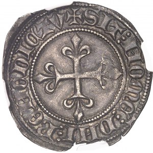 Charles VI (1380-1422). Gros aux lis ND (1413), Tournai.
