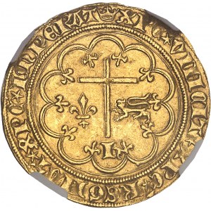Henri VI d'Angleterre (1422-1453). Salut d’or 2e émission ND (1422), couronne, Paris.