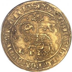 Charles VII (1422-1461). Agnel d’or, 3e émission ND (1427), Montpellier.