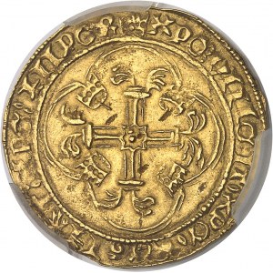 Louis XI (1461-1483). Écu d’or à la couronne, 1ère émission ND (1461), Saint-Pourçain.