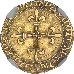 Louis XI (1461-1483). Écu d’or au soleil ND, Lyon.