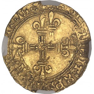 Charles VIII (1483-1498). Écu d’or au soleil, 1ère émission ou 1ère émission modifiée (sans différent) 1483, Bordeaux.