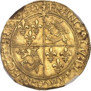 François Ier (1515-1547). Écu d’or au soleil du Dauphiné, 2e type, 3e émission ND (1522-1527), Grenoble.